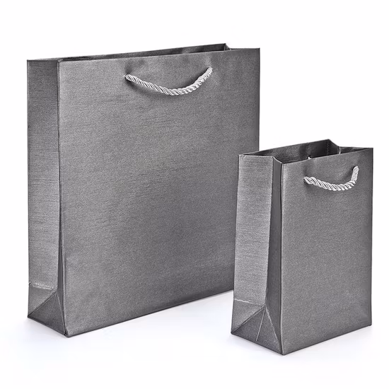 Original Bolsas de papel para compras con asas para regalo cosmético, joyería