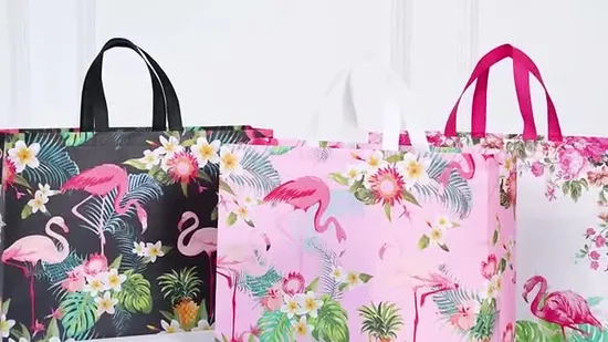 Bolsa tejida de PP personalizada promocional con cremallera